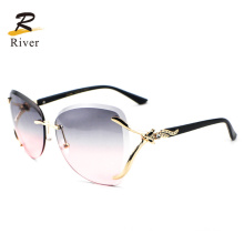 Diamond Fox Accessories Metal Rimless Women Stock Sunglasses